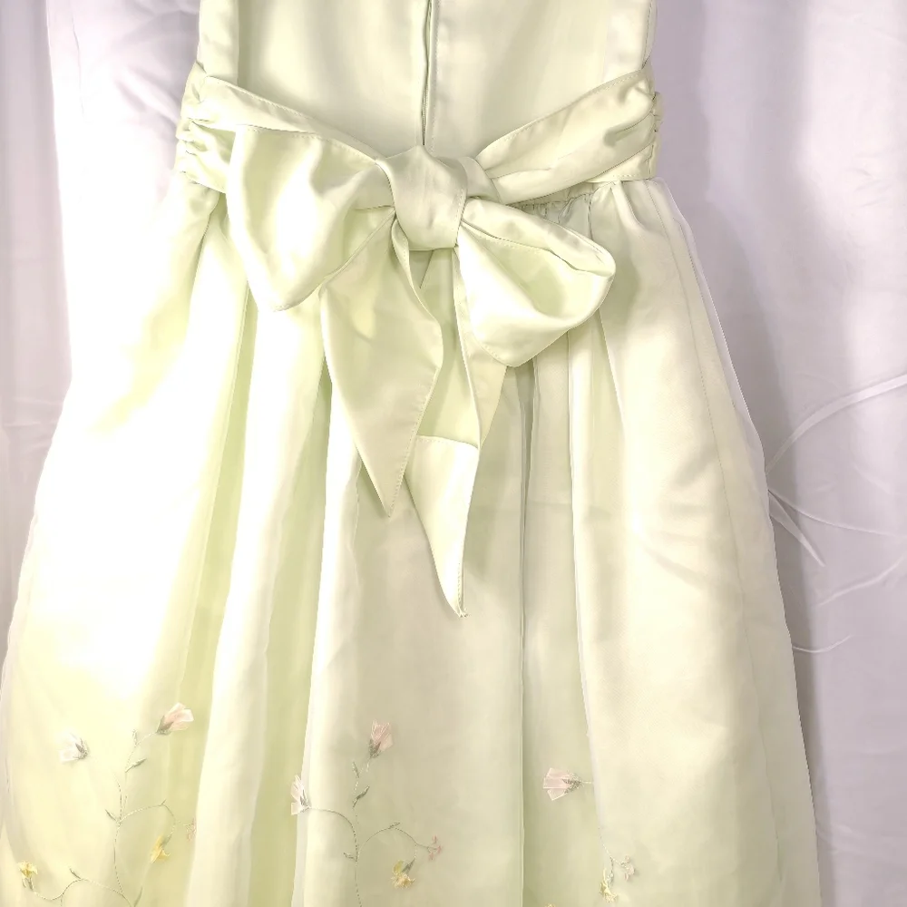 Elegant Light Green Sleeveless Spring or‎ Easter Dress